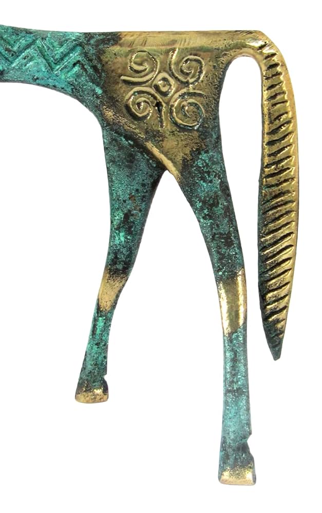 ギリシャ　ブロンズ　馬　中世　真鍮　アンティーク　コレクション　レア 古代ギリシャの馬 - 純ブロンズ彫刻 - 富と繁栄の象徴 - Etsy 日本